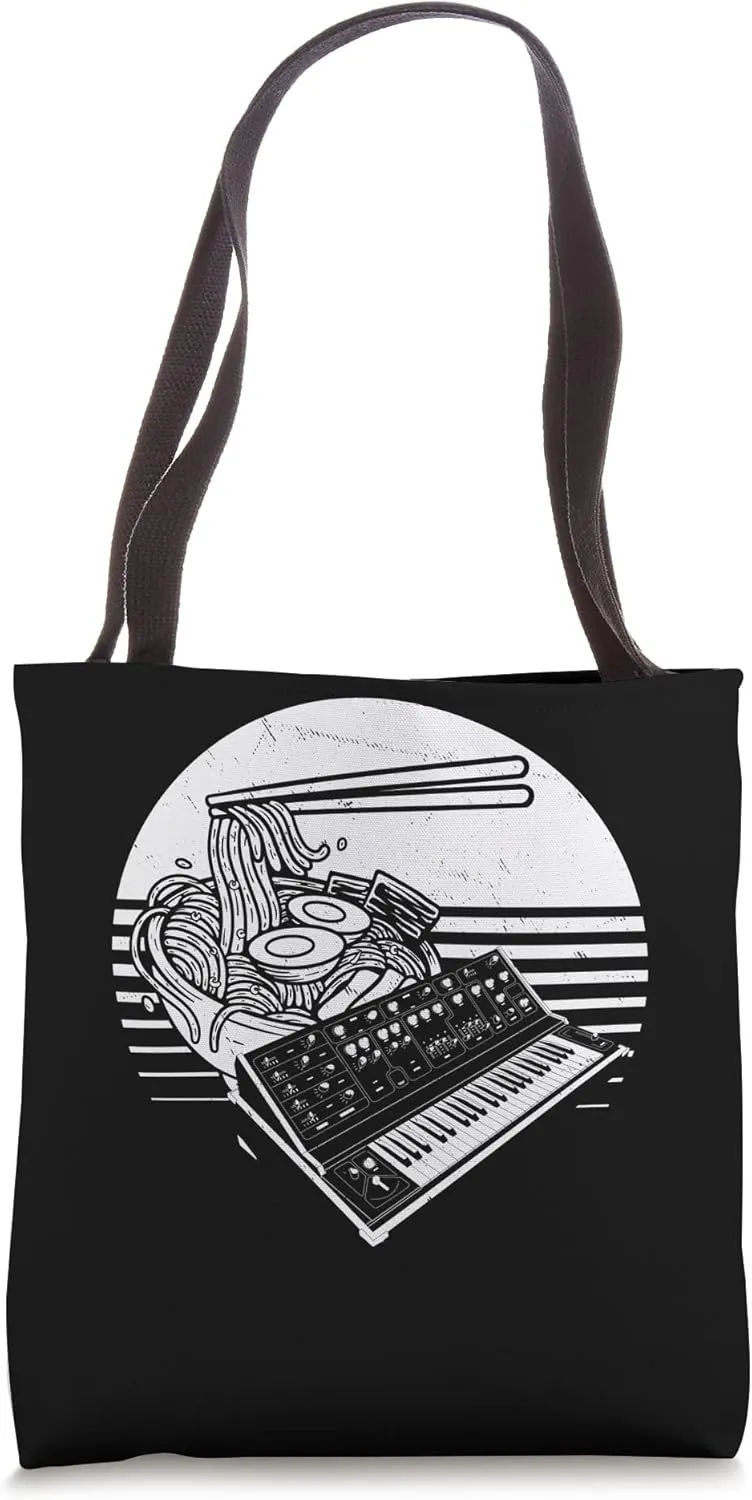 Modular Synthesizer Ramen Keyboard Synth Tote Bag