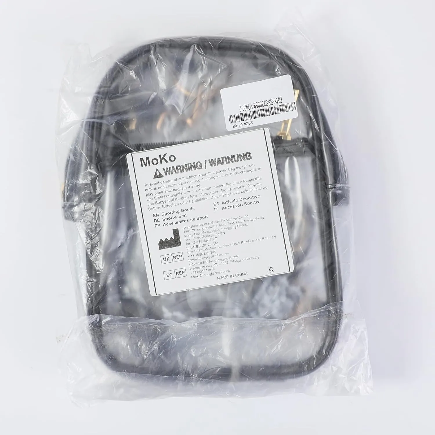 MoKo Clear Bag Stadium Approved - Multi Pockets Clear Sling Purse Crossbody Bag with Adjustable Shoulder Strap