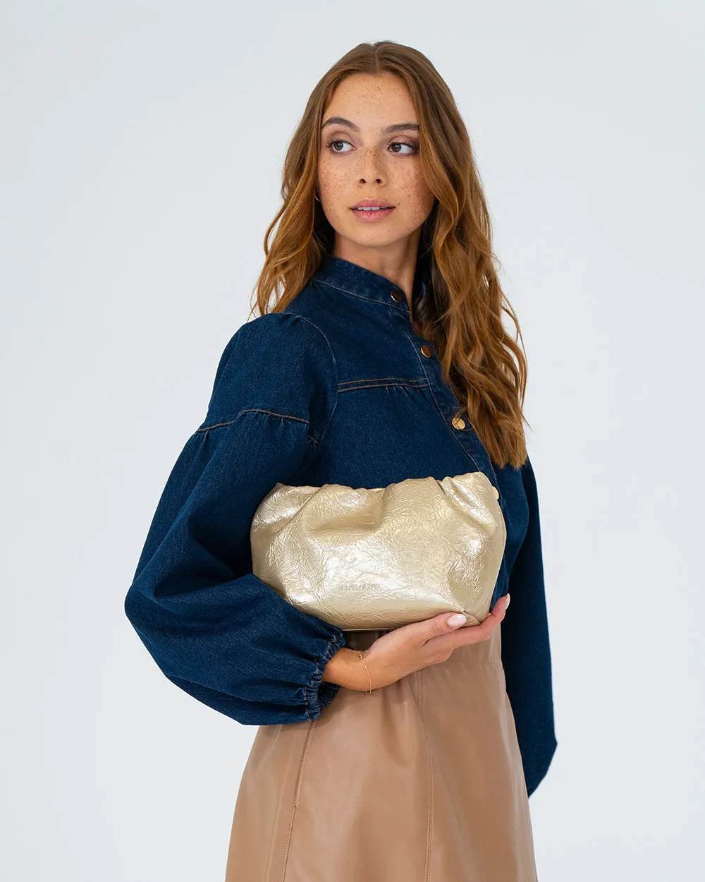 Monty Bag - Light Gold Crinkle