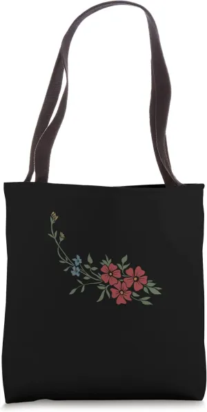 Moody Floral Motif Cute gardening Tote Bag