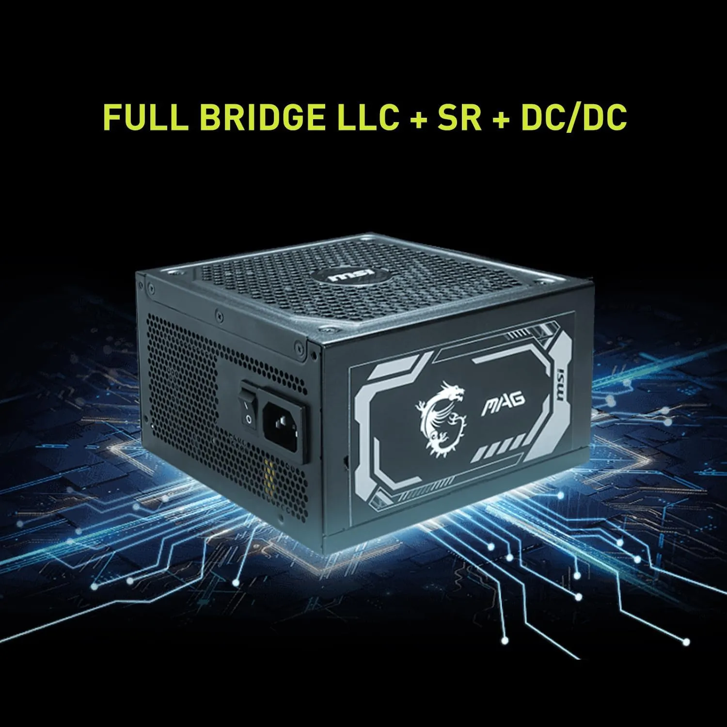 MSI MAG A1000GL PCIE 5 Gaming Power Supply - ATX 3.1 & PCIE 5.1 Ready - Full Modular - 80 Plus Gold Certified 1000W - Compact Size - ATX PSU - 10 Year Warranty