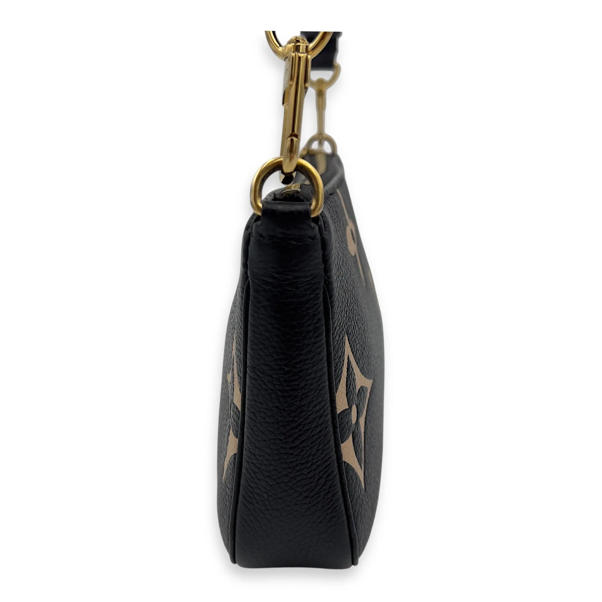 Multi-Pochette Accessoires Crossbody Bag Blue in Empreinte Leather, Gold hardware