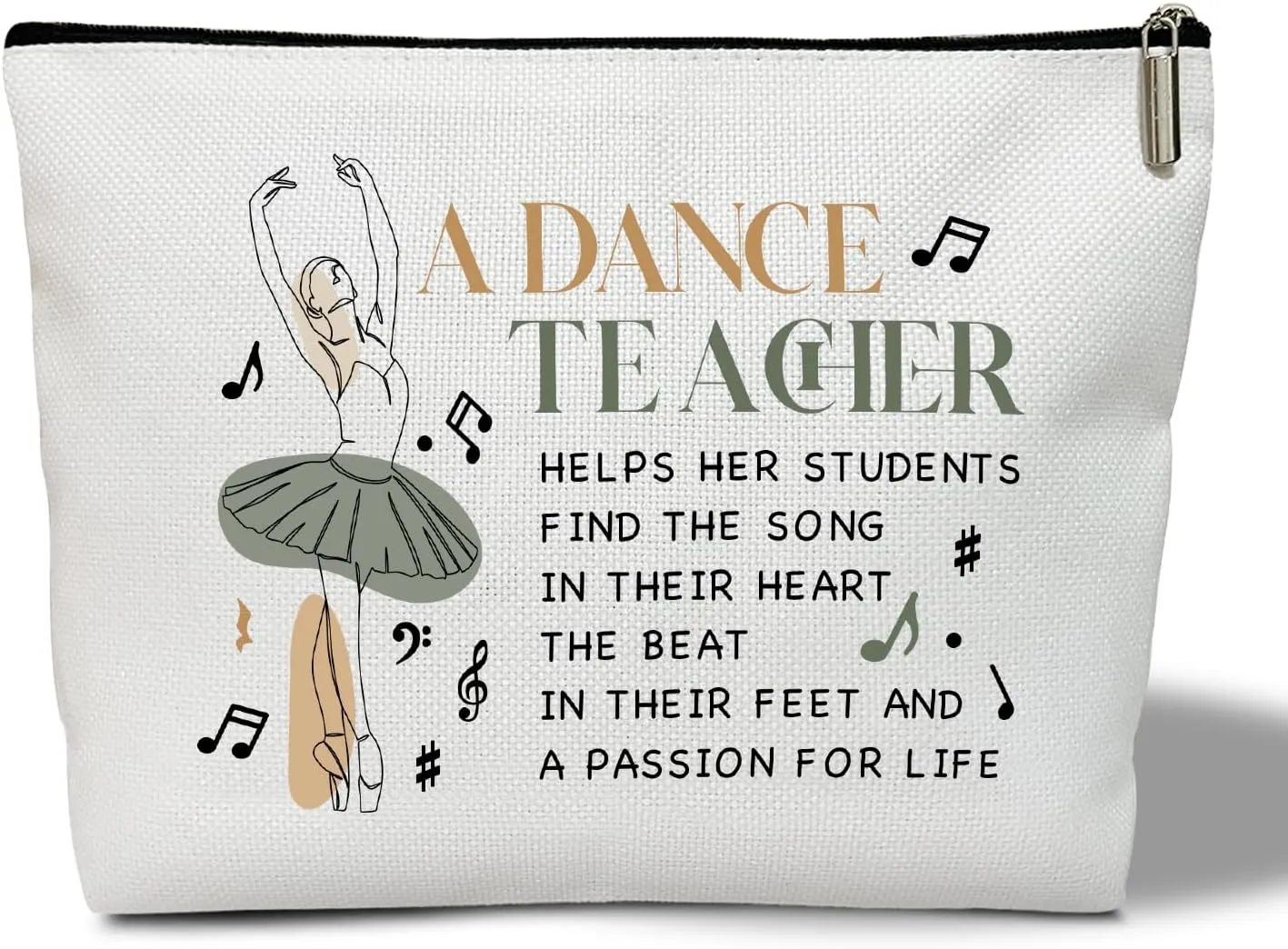 Multifunction Makeup Bag Purse - Appreciation Gift for Her, Women, Coworker, Dance Teacher, Dancer, Travel Accessories