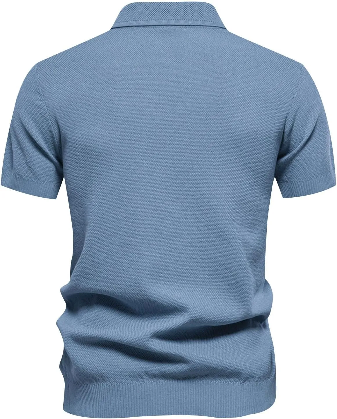Muscularfit Henley Shirts for Men 2024 Summer Short Sleeve Knit Cotton Shirt Loose Fit Business Work Casual Pullover Shirts