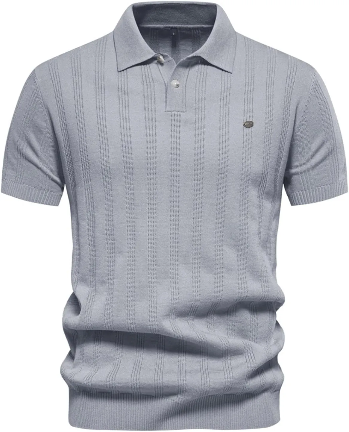 Muscularfit Men's Henley Shirts Slim Fit Short Sleeve Knit Cotton Button Down Shirt Business Casual Shirt Trendy Clothes 2024