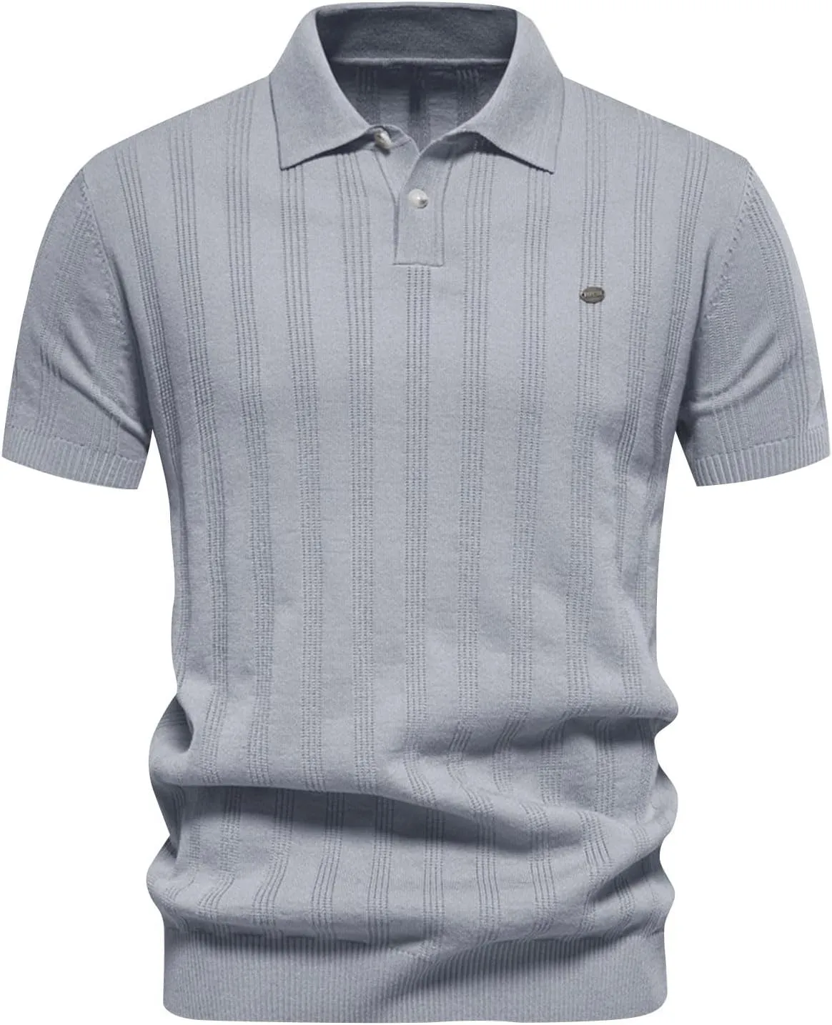 Muscularfit Men's Henley Shirts Slim Fit Short Sleeve Knit Cotton Button Down Shirt Business Casual Shirt Trendy Clothes 2024