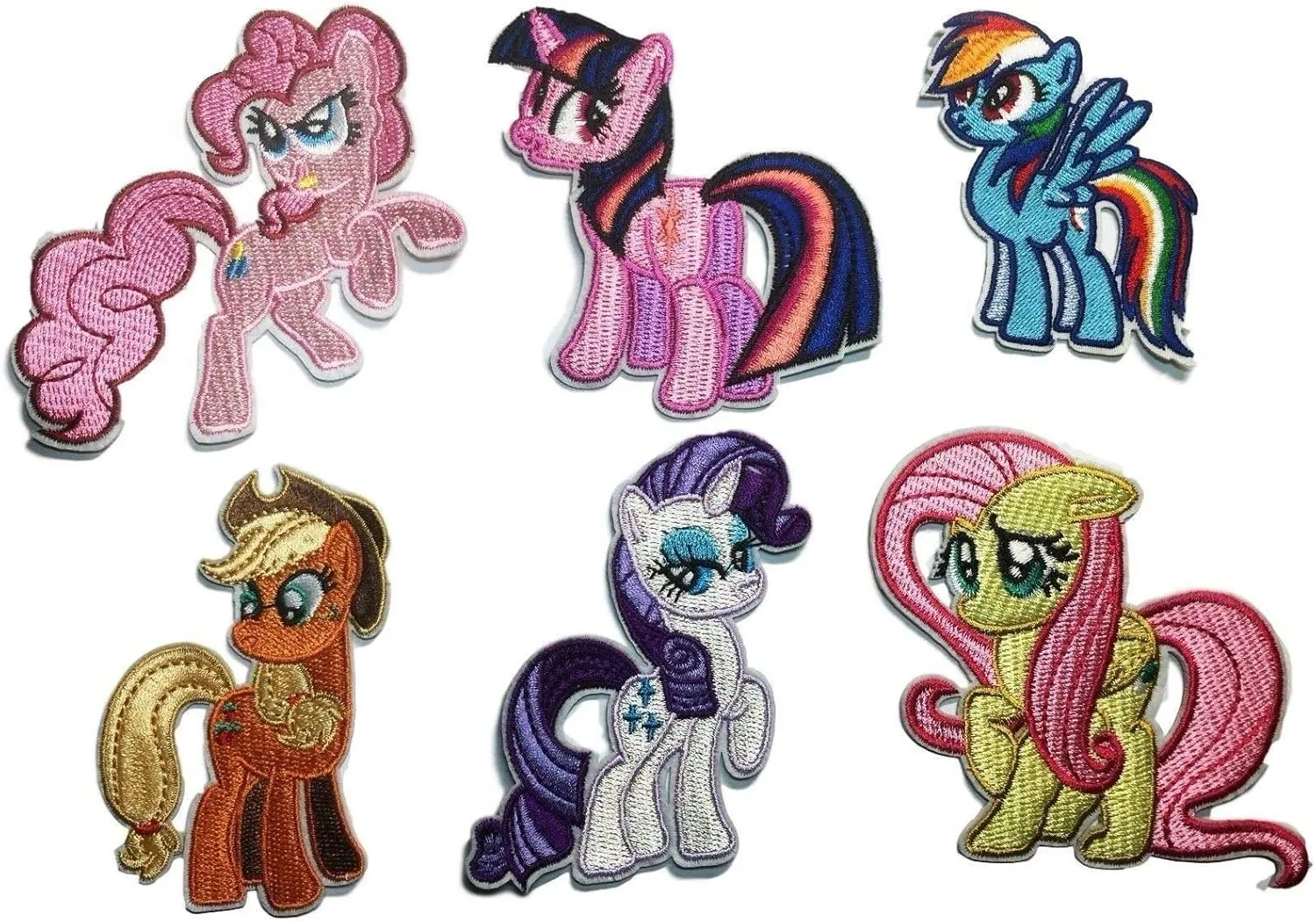 My Little Pony Embroidered Iron On Patch Set of 6 Patches