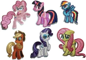 My Little Pony Embroidered Iron On Patch Set of 6 Patches