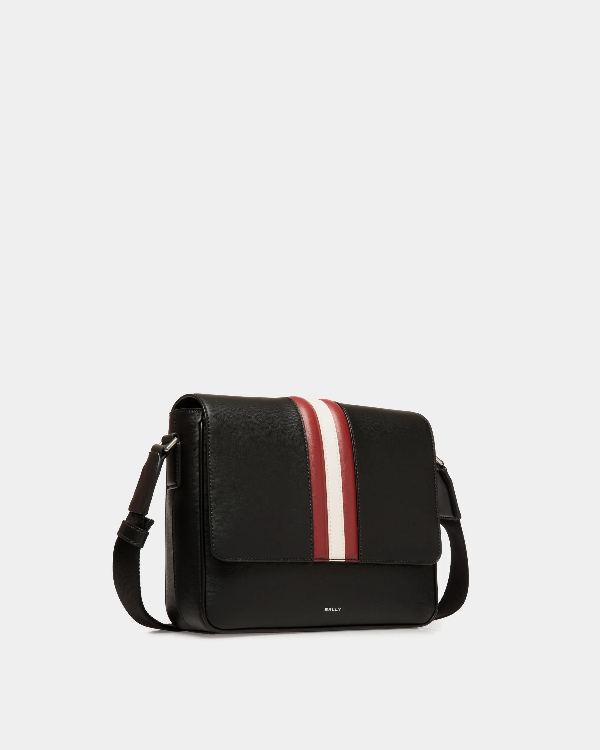 Mythos Crossbody Bag in Black Recycled Leather