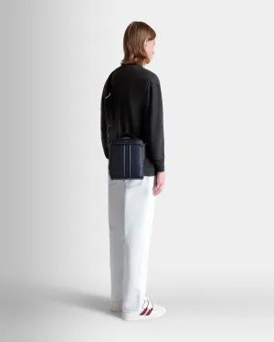 Mythos Crossbody Bag in Navy Blue Recycled Leather