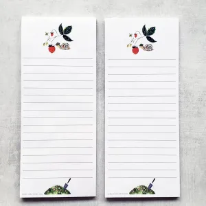 Nancy Nikko Strawberry Garden Refrigerator Notepads - Set of 2 Pads