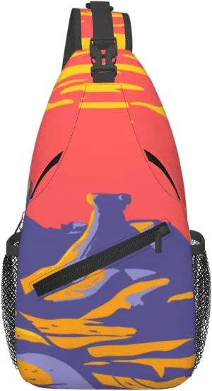 Natural Scenery At Sunset Crossbody Bags For Women Men Chest Backpack Gym Shoulder Bag Travel Outdoor Sports Casual Crossbody Bags