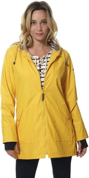 Nautical Nuage Boating Unisex Zip-Up Raincoat - Yellow