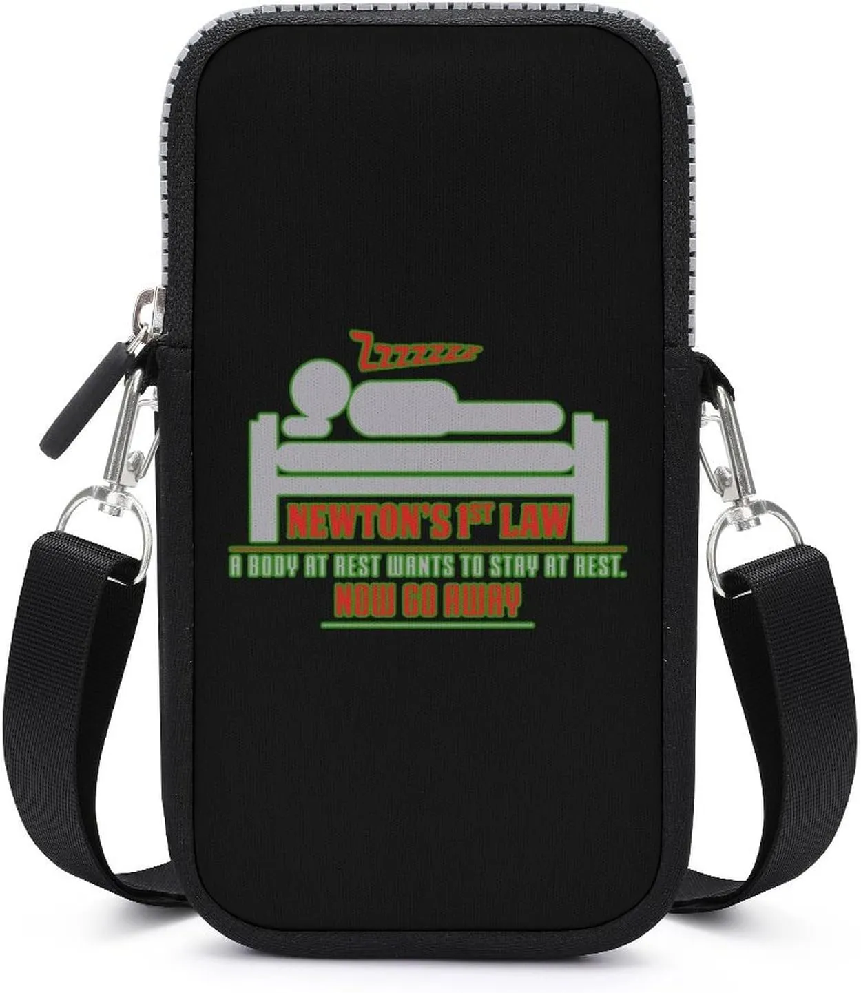 Newton's 1st Law - Now Go Away Women Crossbody Phone Purse Adjustable Strap Cell Phone Shoulder Bag Small Belt Bag