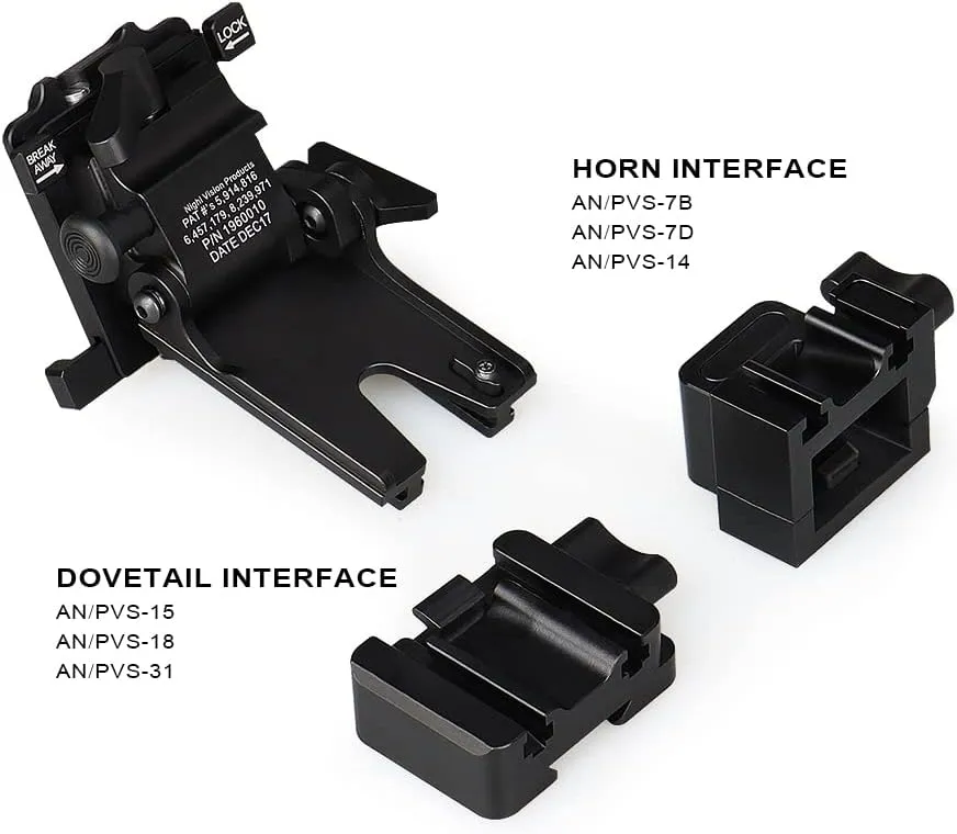 Night Vision Goggles NVG Mount Metal Helmet Mount Fully Modular Interface System for PVS14/PVS18/PVS15/PVS7