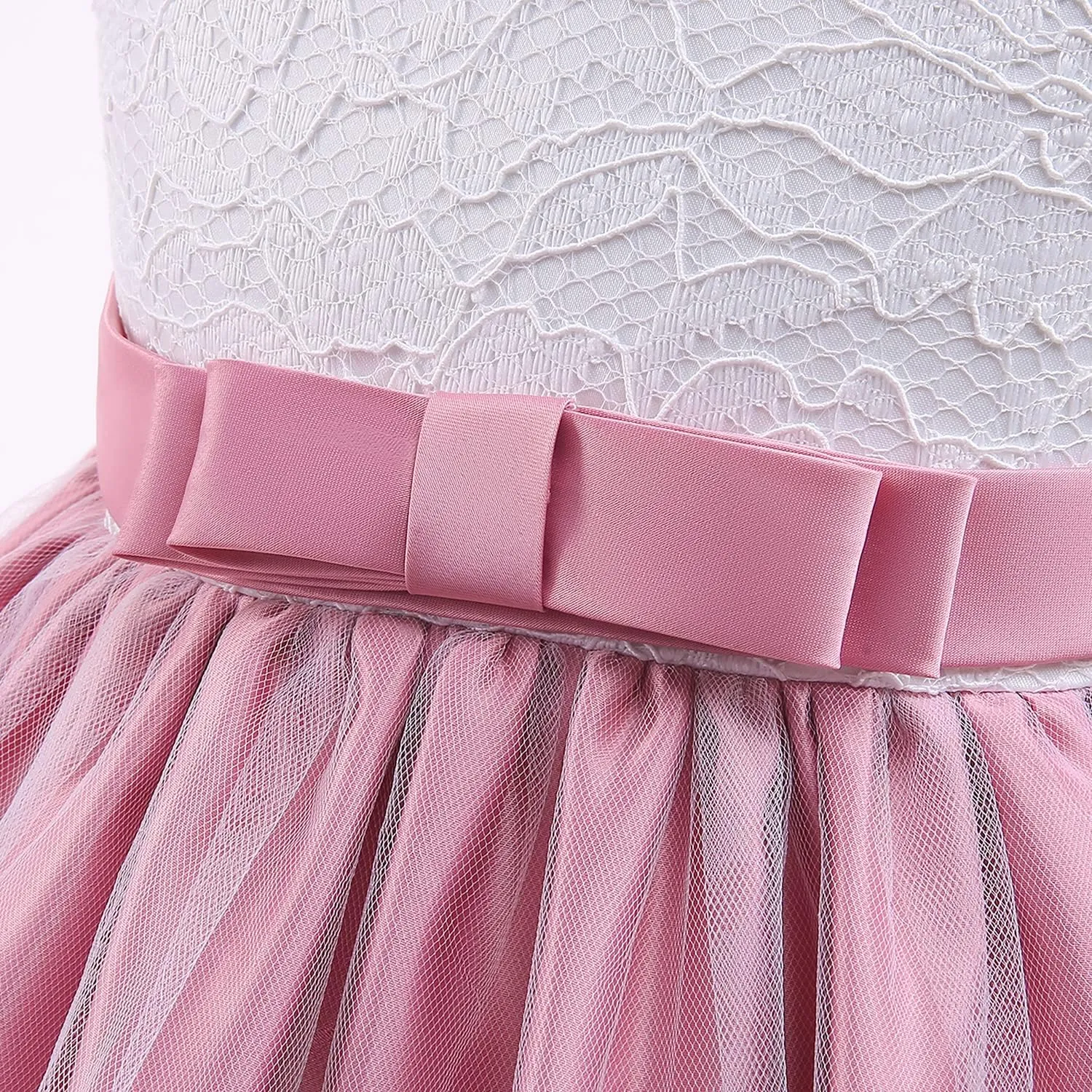 NNJXD Girls' Tulle Flower Princess Wedding Dress for Toddler and Baby Girl