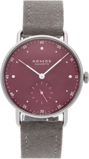 Nomos Metro 33 Automatic Muted Red Dial Watch 1123