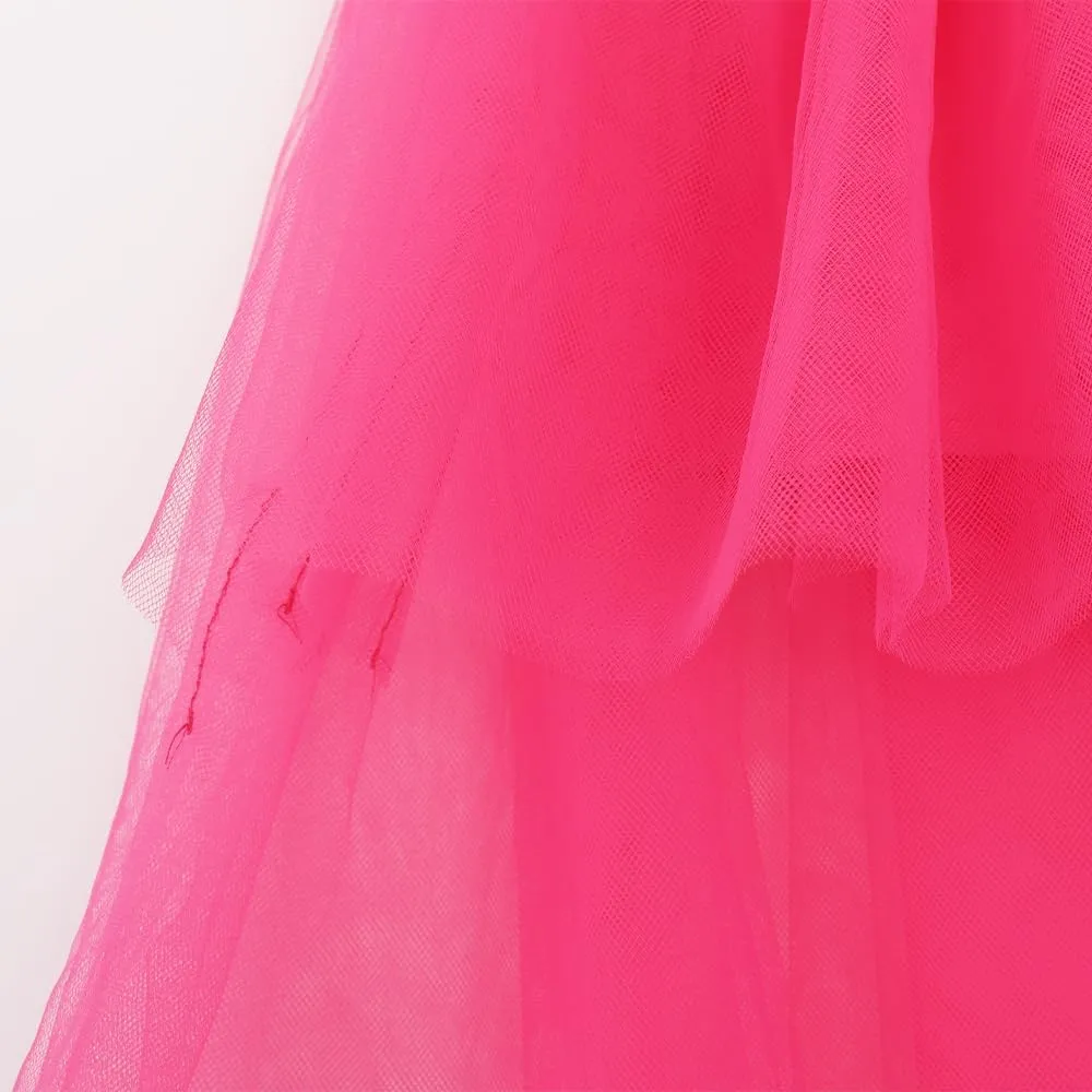Noomlfish Girls High Low Long Tutu Skirts Kids Tulle Party Maxi Skirt (4-12 Years)