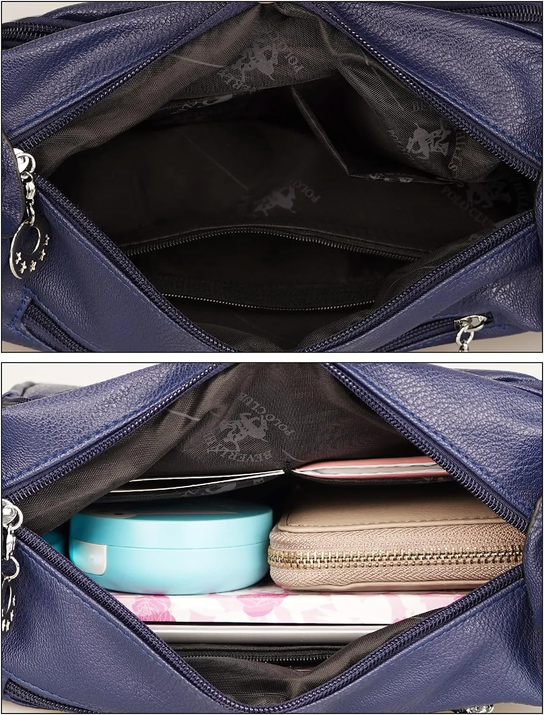 NOTAG Leather Crossbody Bags for Women Multi Pockets Shoulder Bags Ladies Purses Large Travel Handbags