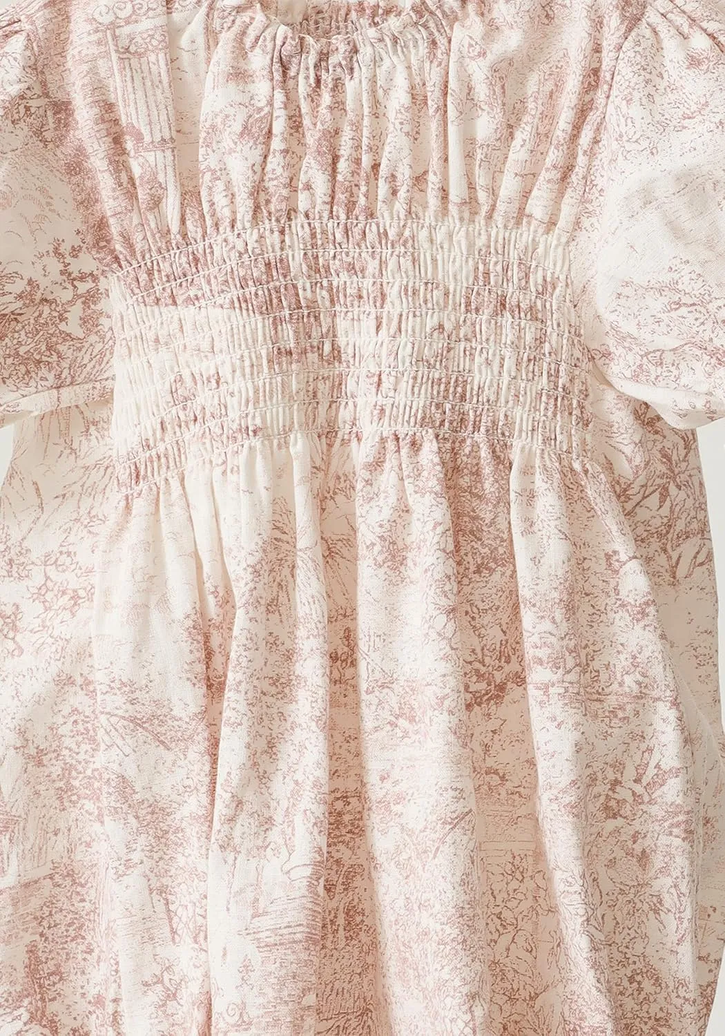NOTHING FITS BUT Baby’s Classic Linen Cotton Dress, Hana Onesie, Infant’s Casual Frock