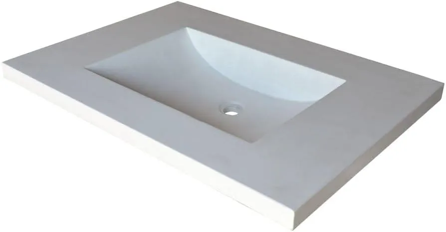 NSVNT36-S Palomar Native Stone Vanity Top with Integral Bathroom Sink, 36", Slate
