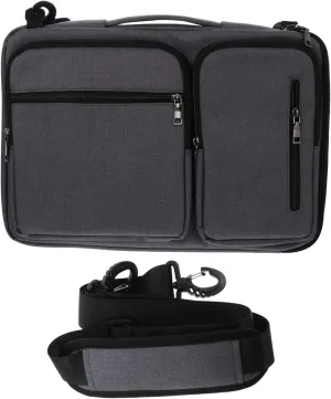 NUOBESTY Laptop Shoulder Bag Notebook Bag Smooth Zipper Detachable Pouch Scratch-resistant Computer Case Briefcase