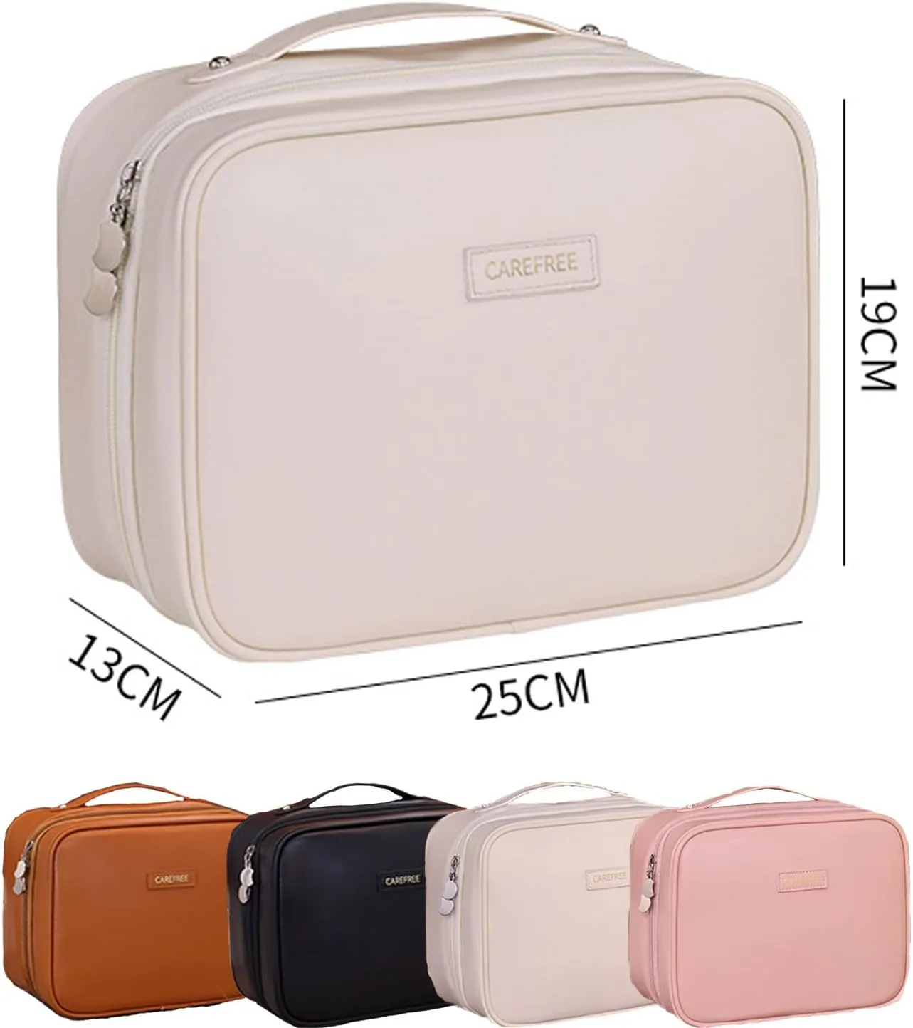 Obviously Multi-Compartment Toiletry Cosmetics Bag, SetPatient Multi-Compartment Toiletry Cosmetics Bag, Bathroom Hanging Cosmetic Bags for Travel (Pink)