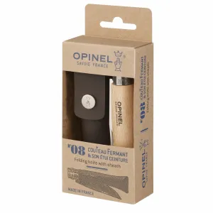 Opinel No 08 Knife W/ Leather Sheath