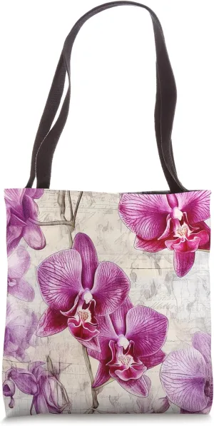 Orchids Floral Purple Orchid Flower Tote Bag