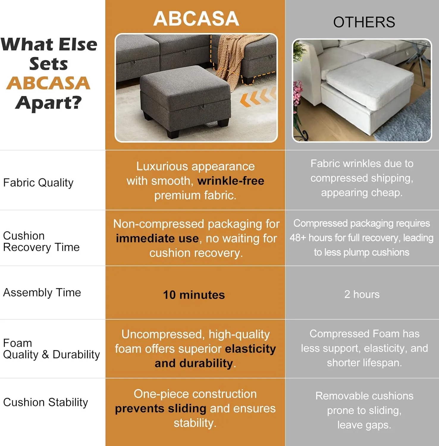 Oversized Modular Sofa Couch with Seats Storage, Comfy 3-Seater Linen Fabric Couch for Living Room, Office, Apart W/Deep Seat, High Backrest, Grey