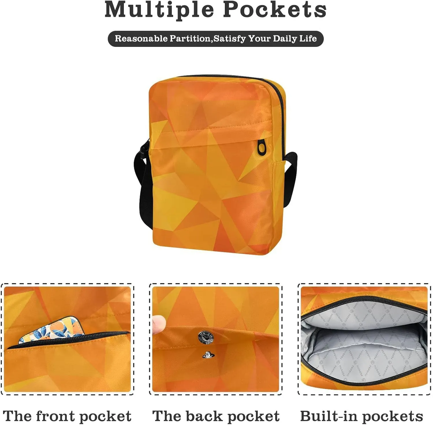 Oyihfvs Messenger Bag, Men's Crossbody Bag, Women's Crossbody Bag with Adjustable Strap