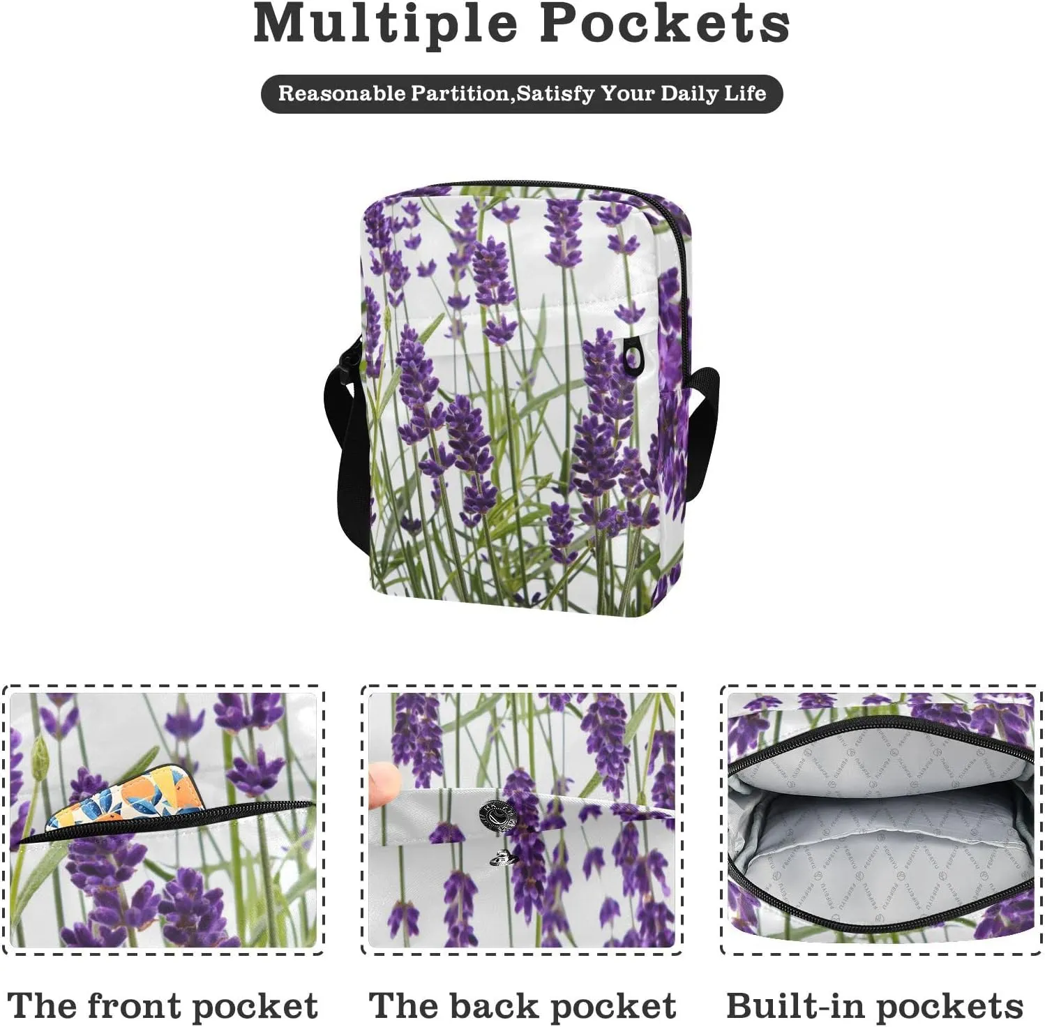 Oyihfvs Messenger Bag, Men's Crossbody Bag, Women's Crossbody Bag with Adjustable Strap