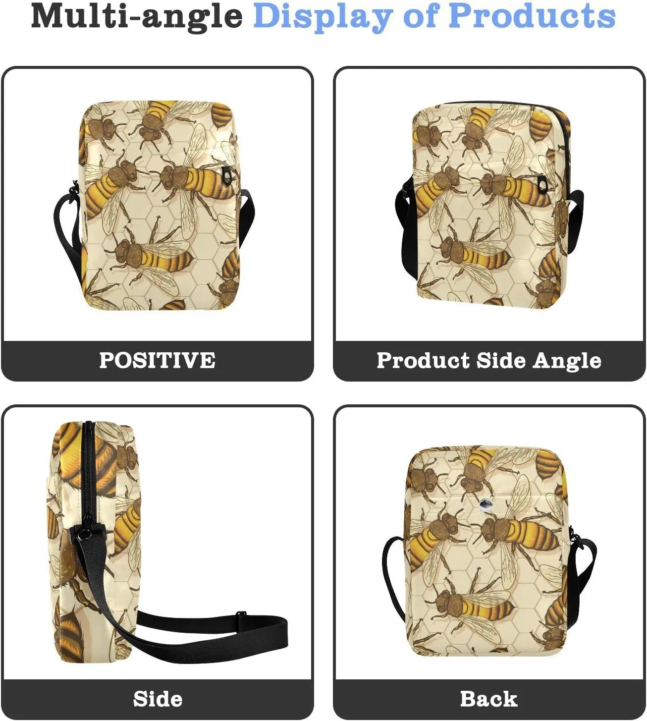 Oyihfvs Messenger Bag, Men's Crossbody Bag, Women's Crossbody Bag with Adjustable Strap