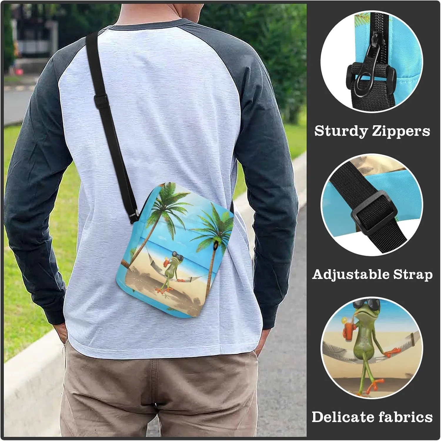 Oyihfvs Messenger Bag, Men's Crossbody Bag, Women's Crossbody Bag with Adjustable Strap