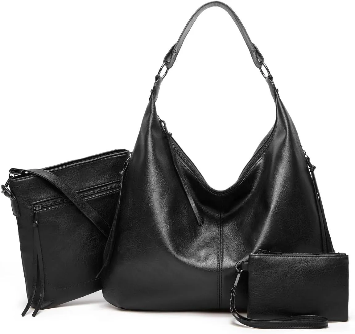 Pahajim Handbags for Women Large Designer Ladies Hobo bag Bucket Purse Faux Leather