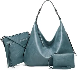 Pahajim Handbags for Women Large Designer Ladies Hobo bag Bucket Purse Faux Leather