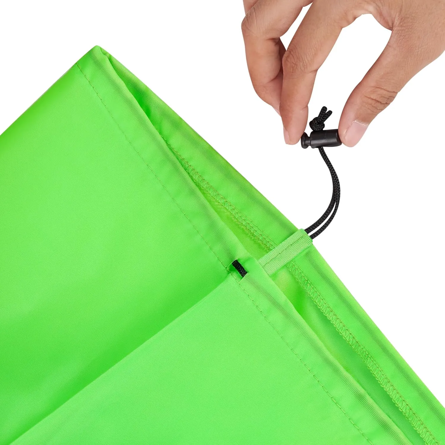 PALTERWEAR Drawstring Bag with Toggle - Nylon Cinch and Ditty Pouch (Green, 8 x 11 Inch)