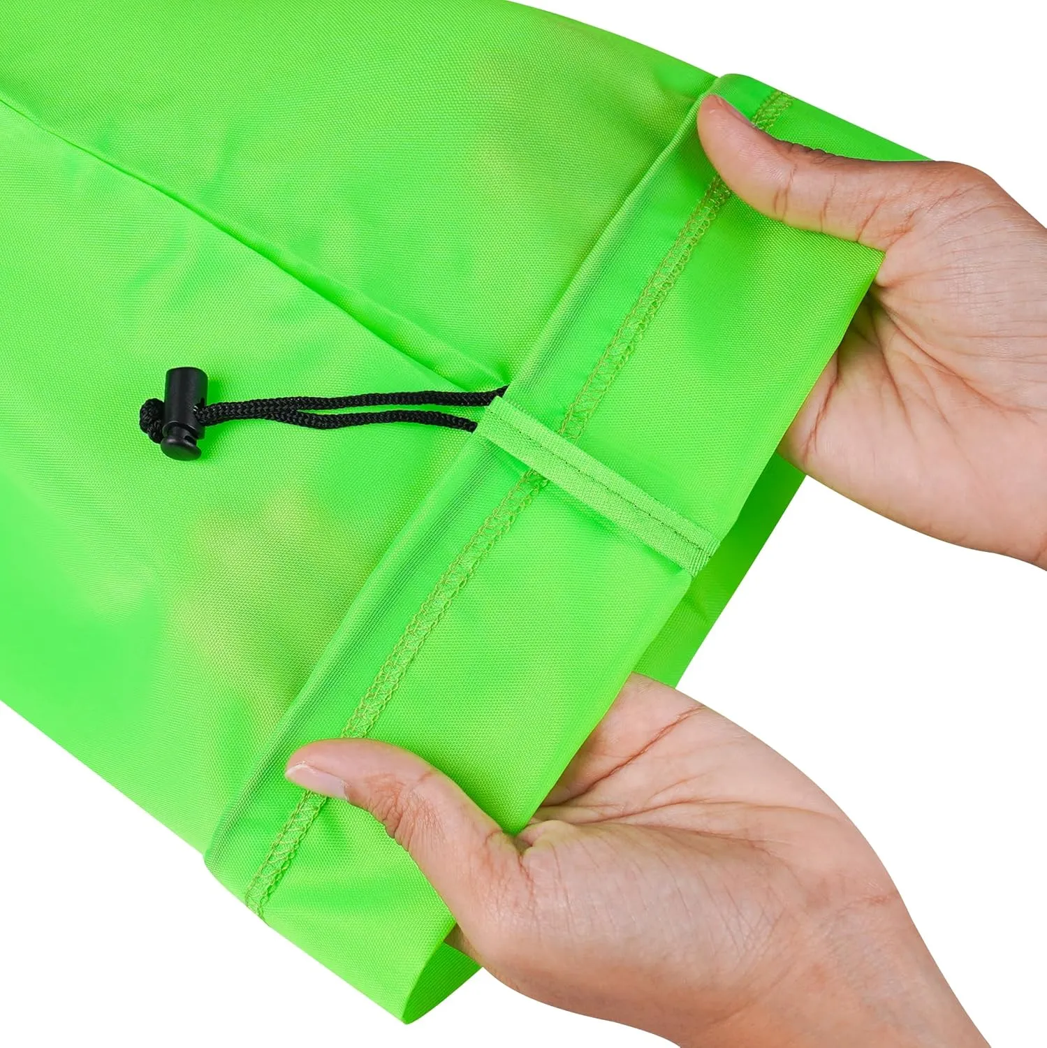 PALTERWEAR Drawstring Bag with Toggle - Nylon Cinch and Ditty Pouch (Green, 8 x 11 Inch)