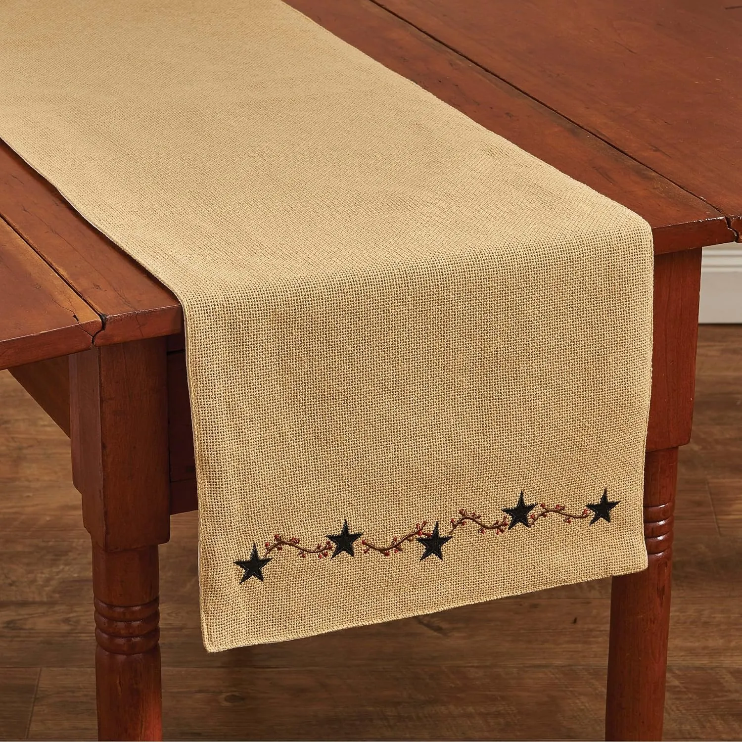 Park Designs Burlap Star Table Runner 13 X 54