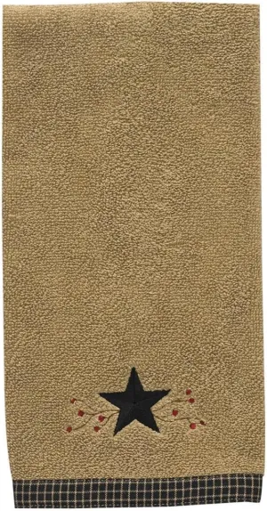 Park Designs Star Vine Terry Hand Towel | Rustic Decorative Bathroom Hand Towel with Embroidered Country Star & Vine Design | Soft & Absorbent 100% Cotton | Farmhouse Bathroom or Kitchen Accent | 28 x