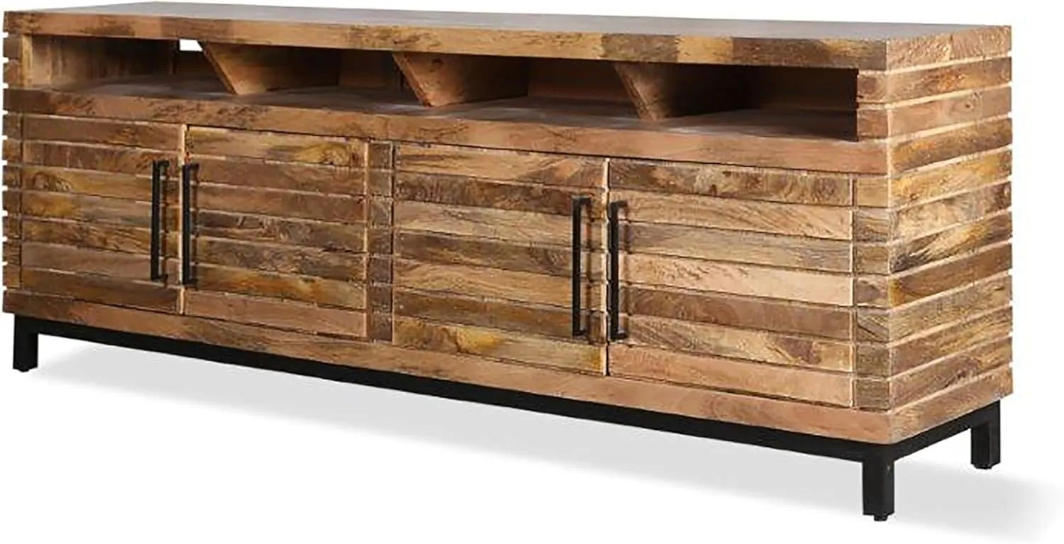 Parker House Crossings Downtown 86" W Wood TV Console in Brown