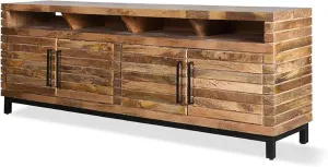 Parker House Crossings Downtown 86" W Wood TV Console in Brown