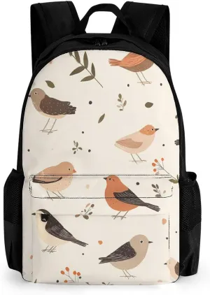 Pastoral Sparrow Birds Fashion Backpack Cute Daypack Unisex Laptop Bag for Travel Business Work