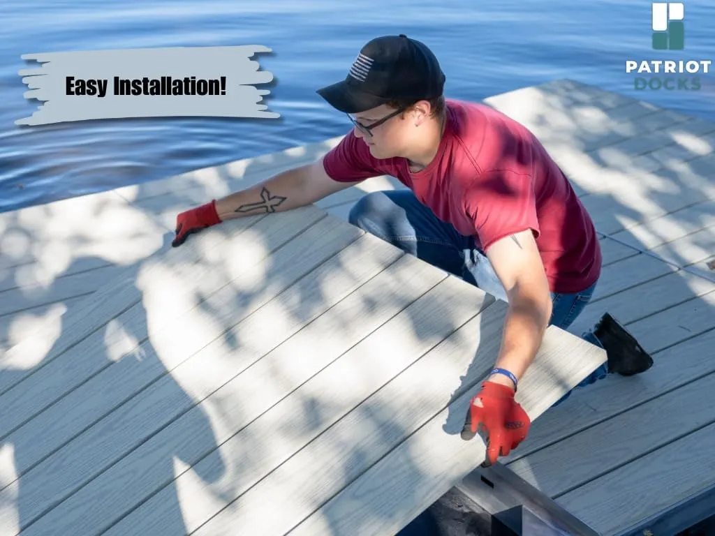 Patriot Docks 5.5'x8' Extra Wide Straight Floating Platform Section