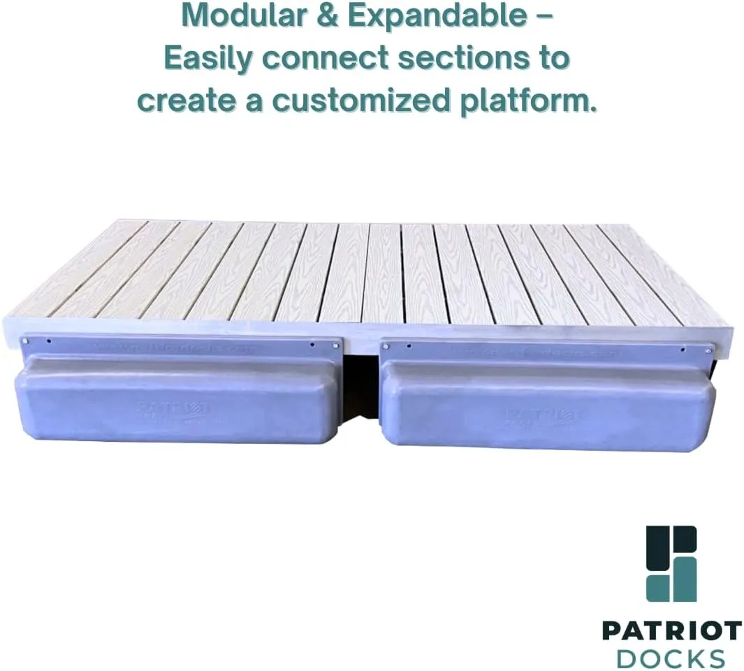 Patriot Docks 5.5'x8' Extra Wide Straight Floating Platform Section