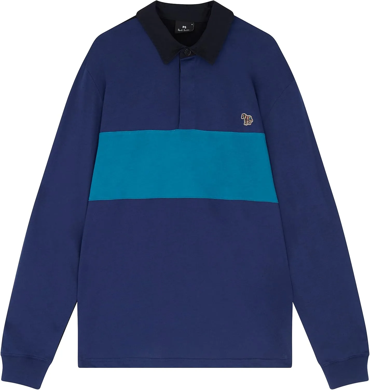 Paul Smith Men's Block Panel Long Sleeve Zebra Shirt