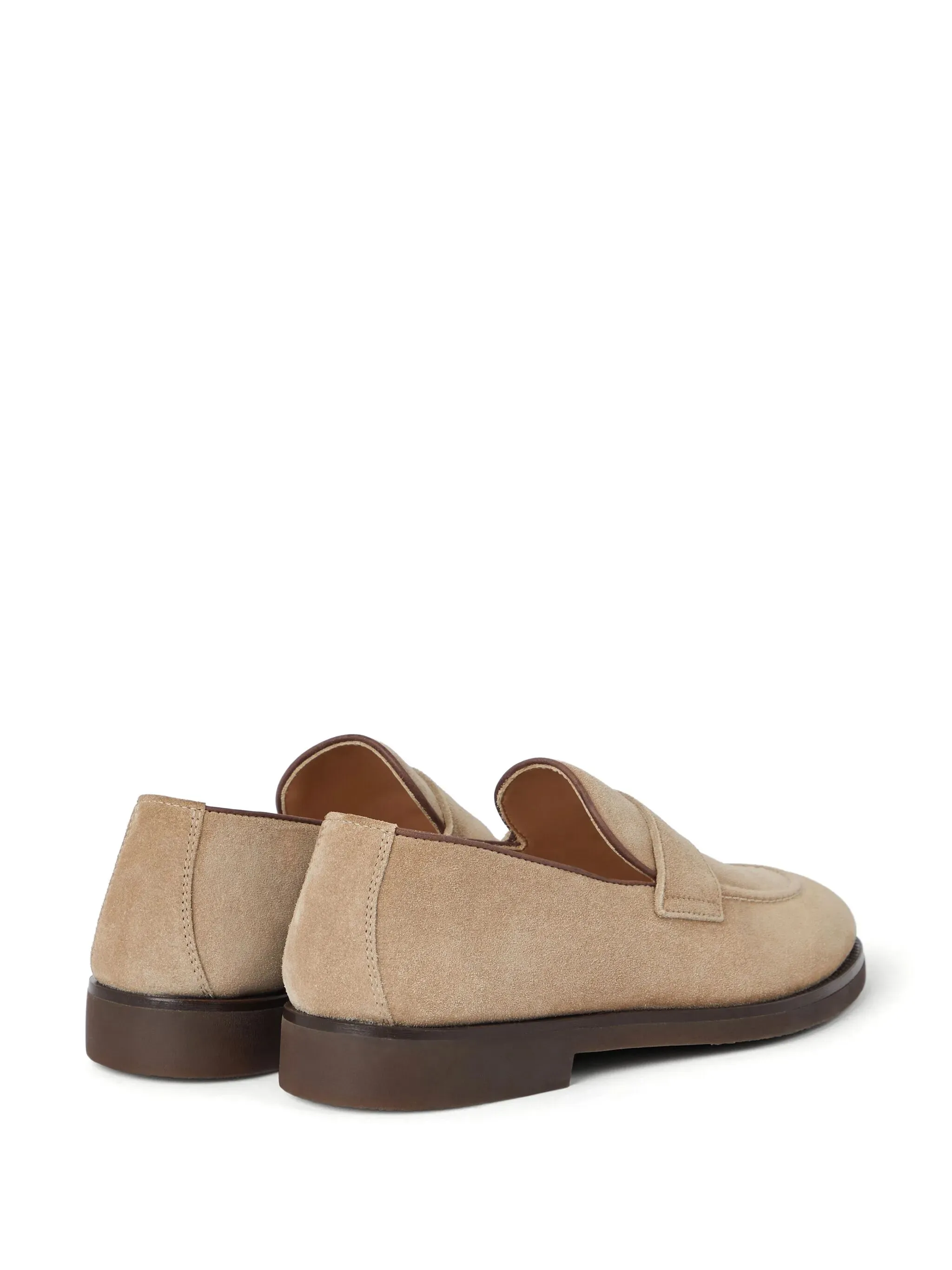 Penny-slot Suede Loafers