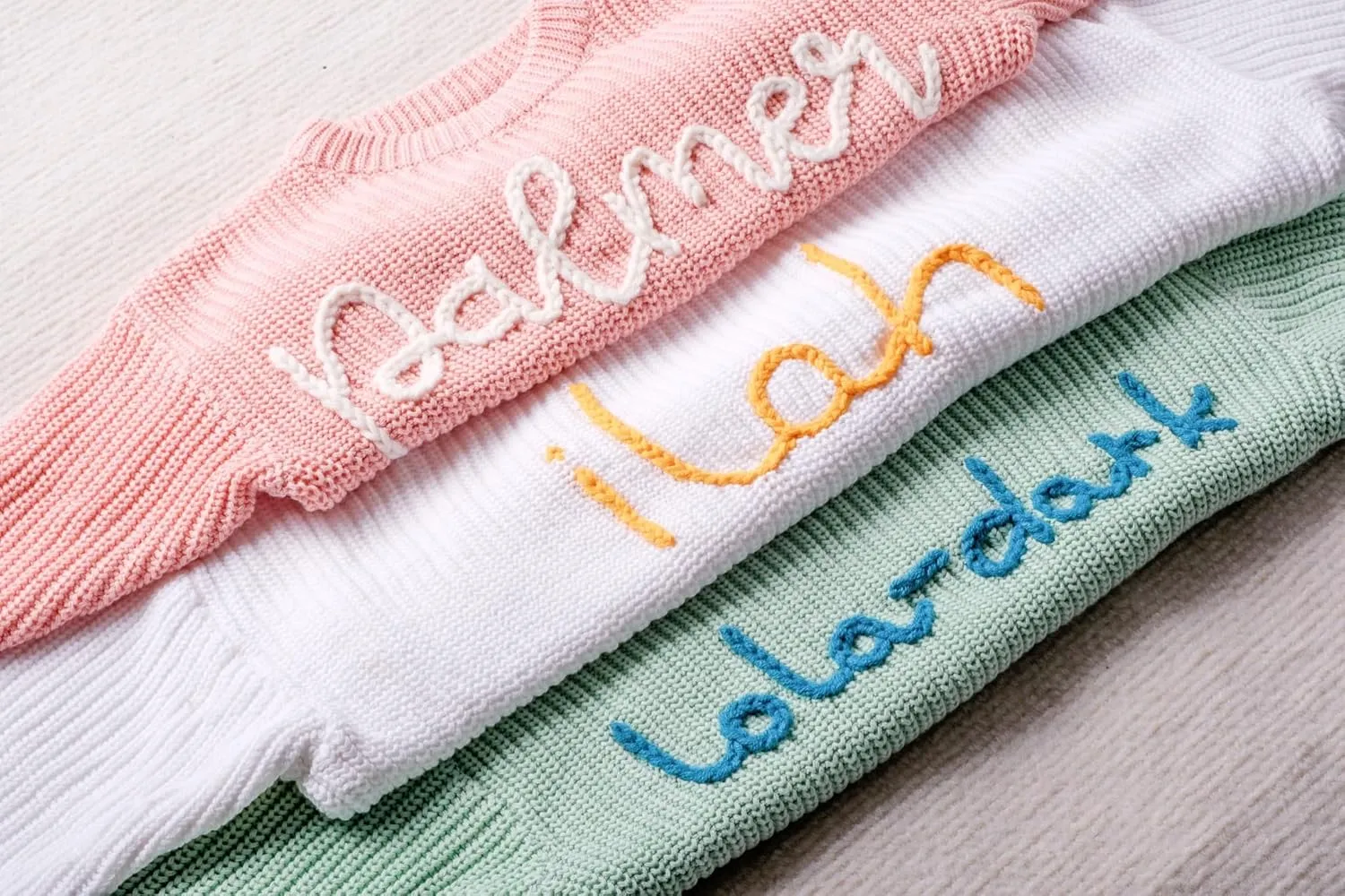 Personalized Baby Knit Sweater, Custom Baby Sweater with Hand-Embroidered Name and Monogram, Customized Unique Gift for Baby