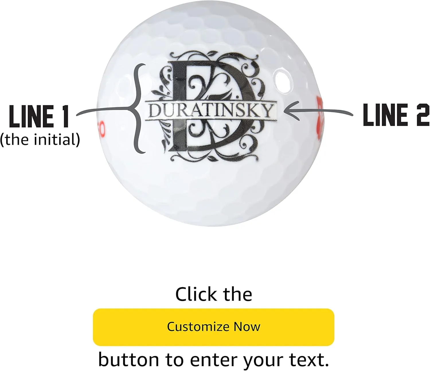 Personalized Golf Balls, 1 Dozen Wilson Staff Elite Golf Balls, Custom Monogram Designs, Personalized Golf Gifts for Men and Women