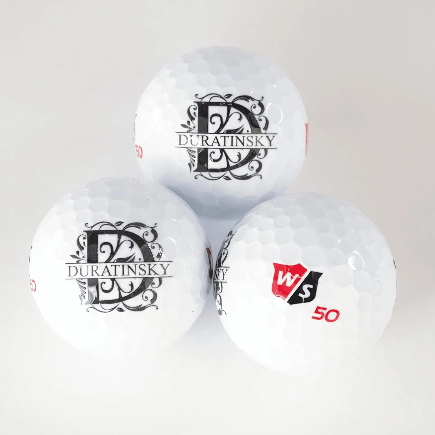 Personalized Golf Balls, 1 Dozen Wilson Staff Elite Golf Balls, Custom Monogram Designs, Personalized Golf Gifts for Men and Women